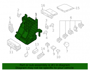 Relay block under the dashboard VW Passat 20-22 with housing