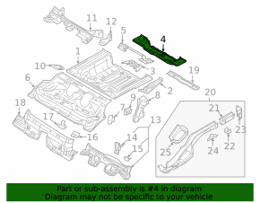 Audi A3 8V 15-20 4d AWD trunk trough on the body, 1 part