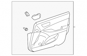 Black front right door panel for Lexus ES350 07-09