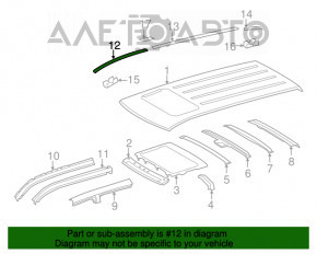 Roof lining front right Toyota Highlander 08-13