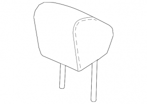 Front left headrest for Honda Accord 18-22, leather, gray