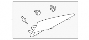 Rear pillar trim upper left Hyundai Elantra AD 17-20 black