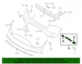 Right rear bumper mount for Hyundai Venue 20-25