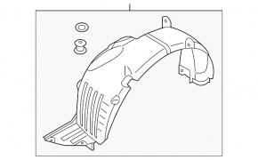 Front right fender liner Kia Soul 14-19 EV