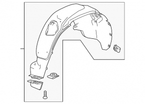 Rear left fender liner Chevrolet Trax 15-21