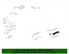 Mercedes W167 GLE 350 450 20-21 black rear right ceiling handle