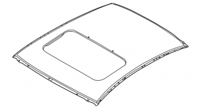 Metal roof Mazda 3 14-18 BM under the hatch