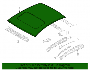 Metal roof Mazda 3 14-18 BM under the hatch