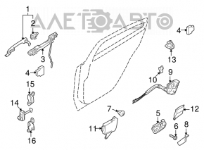 Rear left door limiter Mazda6 09-13