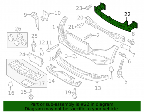 Front bumper reinforcement Mazda CX-5 22-25