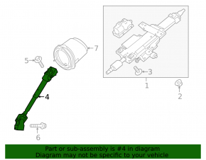 Steering cardan shaft Jaguar F-Pace X761 17-