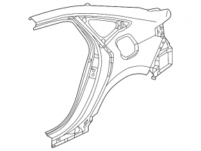 Quarter wing rear left Honda Civic XI FE/FL 22-26 4d