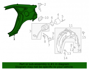 Quarter wing rear left Honda Civic XI FE/FL 22-26 4d