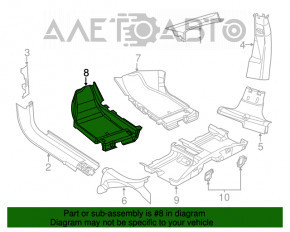Floor covering left Dodge Dart 13-16 black