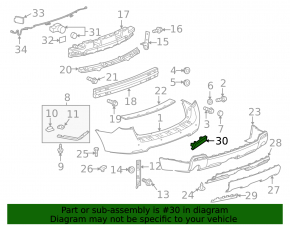 Reflector rear left GMC Terrain 10-15 prerest