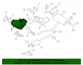Volvo XC90 16-22 T5, T6 AWD catalytic converter bracket sawed off