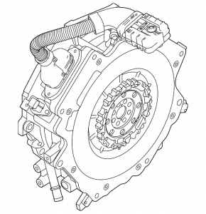 Front cover of automatic transmission Kia Niro 23- HEV, PHEV with electric motor