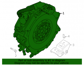 Front cover of automatic transmission Kia Niro 23- HEV, PHEV with electric motor