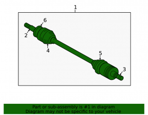 Drive axle shaft rear left Infiniti Q50 14-24