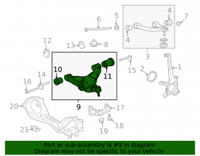 Lower control arm, front right, Lexus LX570 08-21