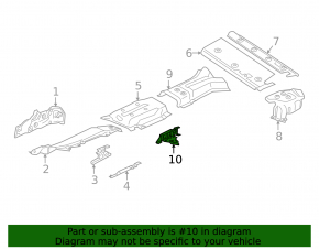Left underbody protection bracket for BMW X5 G05 19-24