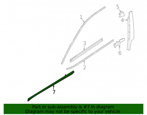 Lower front right door trim for BMW X2 F39 18-23 M-Sport