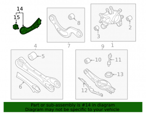 Rear left longitudinal control arm Hyundai Tucson 22-25 AWD