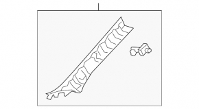 Right front pillar trim for Toyota Rav4 13-18