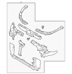 Nissan Murano Z50 2003-2006 TV radiator panel assembly