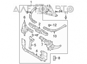 Nissan Murano Z50 2003-2006 TV radiator panel assembly