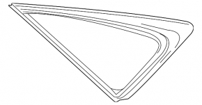 Rear right blind glass window Lexus NX200t NX300 NX300h 15-21 chrome