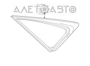 Rear right blind glass window Lexus NX200t NX300 NX300h 15-21 chrome
