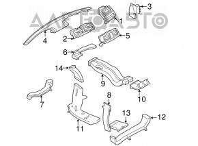 Air duct left BMW X5 E70 07-13