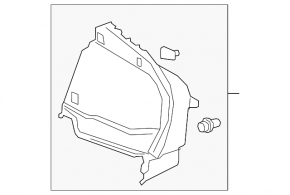 Left arch trim Toyota Prius 50 16-19 without spare tire