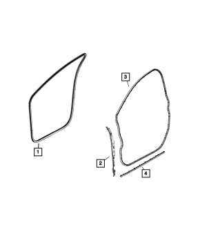 Door seal front left Chrysler 200 15-17 front