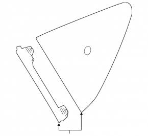 Window blind glass rear right Nissan Versa Note 13-19
