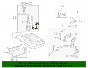 Fuel level sensor Lexus ES300h ES350 13-15