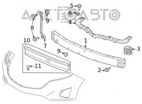 Chevrolet Equinox 18-21 Front Bumper Absorber