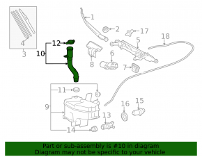 Lexus LS460 LS600h 07-12 Windscreen Washer Reservoir Neck Without Cap