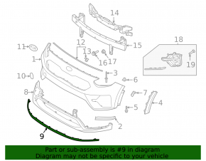 Kia Niro 19-22 EV front bumper lower lip
