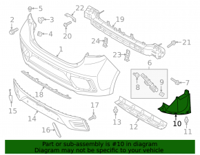 Rear bumper guard left Hyundai Ioniq 17-22 HEV, PHEV
