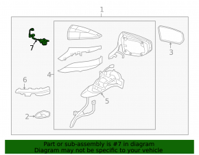 Lexus ES 19-23 left side mirror camera