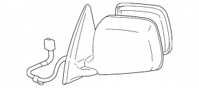 Left side mirror assembly for Toyota Highlander 2001-2007