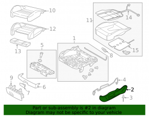 Driver's seat control cover for Audi A3 8V 15-20 4d, 5d, black, scratches