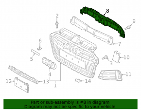 Audi A3 8V 17-20 Radiator Grille Bracket