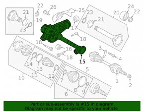 Front axle Porsche Cayenne 958 11-17 4.8 Turbo