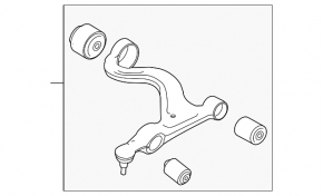 Lower control arm, front right, Porsche Panamera 10-14 AWD