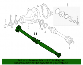 Cardan shaft cardan front Mercedes GLS-class X166 13-16 3.0
