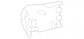 Rear left seat trim, side left, center, 2nd row, Mercedes W167 GLE 350 450 20-23, brown, scratches