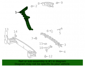 Left rear bumper mount for Mercedes X247 GLB 20-26